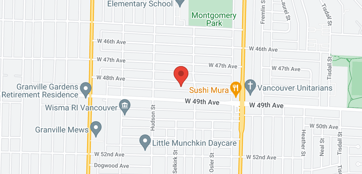 map of 1186 W 48TH AVENUE